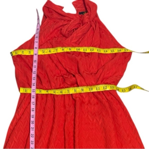 ANTHROPOLOGIE SACHIN & BABI CECELIA TIE-NECK MAXI DRESS SIZE 4 RED-ORANGE - Picture 11 of 12